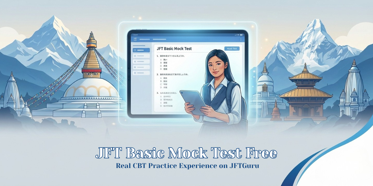 JFT Basic Mock Test Free | Real CBT Practice Experience on JFTGuru